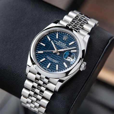 rolex datejust blue dial replacement|Rolex Datejust blue motif.